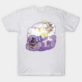 White Cat Mage vs Black Cat Mage T-Shirt